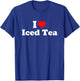 I Love Iced Tea T-Shirt - T-Shirt | Royal