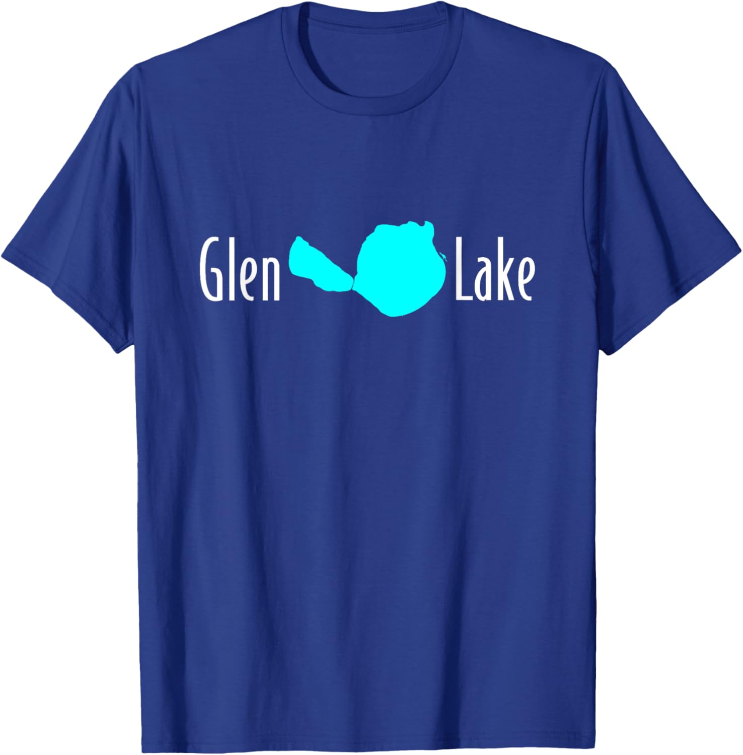 Minimalist Glen Lake, Michigan T-Shirt - T-Shirt | Royal