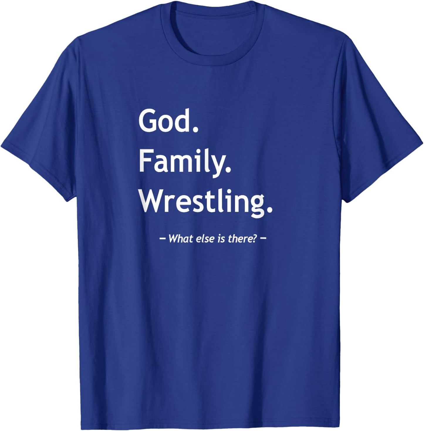 Christian Faith Wrestler Christianity God Family Wrestling T-Shirt - T-Shirt | Royal