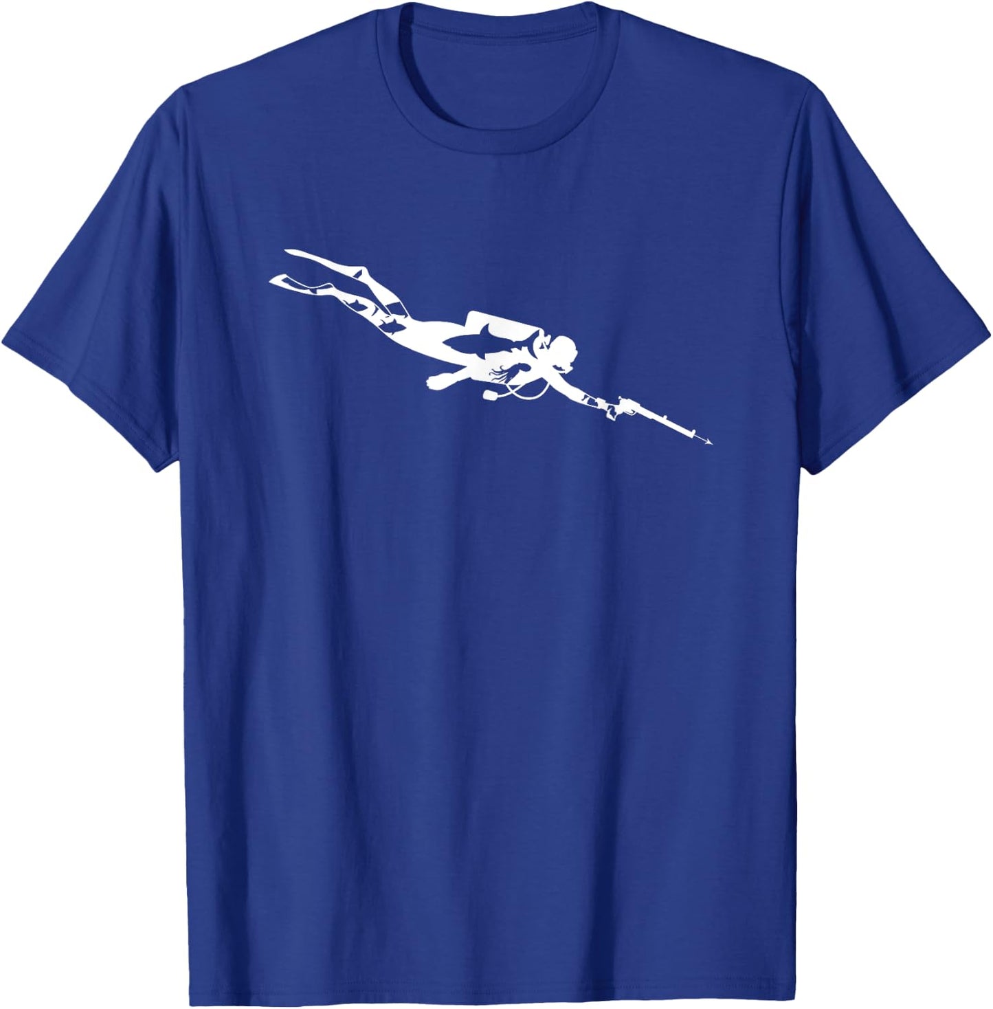 Spearfisher Spear Fishing Silhouette Spearfishing T-Shirt - T-Shirt | Royal