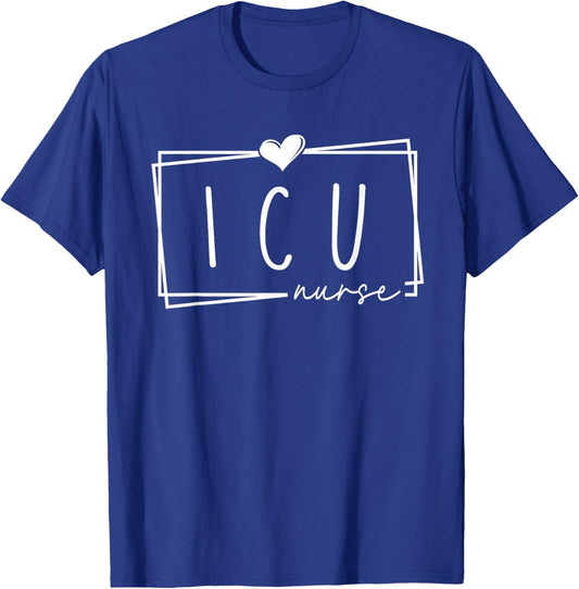 ICU Nurse Intensive Care Unit Nurse Nursing Critical Care T-Shirt - T-Shirt | Royal