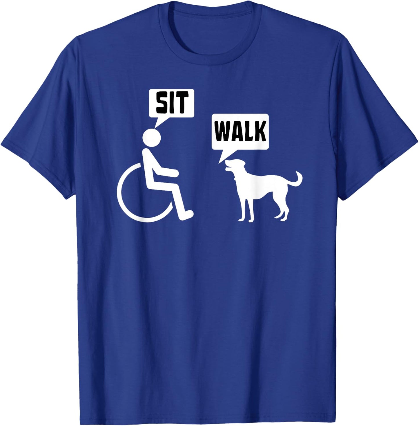 Funny Wheelchair Humor Joke for a Disability in a Wheelchair T-Shirt - T-Shirt | Royal