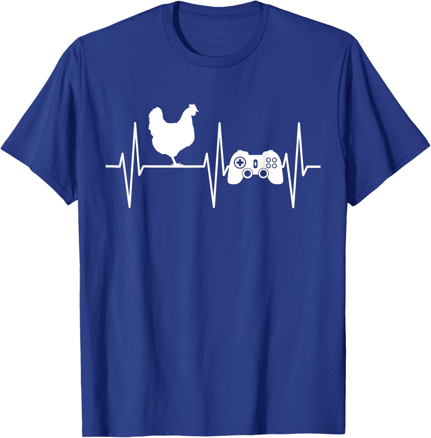 Chicken Shirt Funny Video Gamer Chicken Farmer Chicken Lover T-Shirt - T-Shirt | Royal