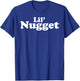 Miftees Chicken Nugget Lil' Nugget Black -Adults Small Classic Fit Letter Print T-Shirt - T-Shirt | Royal
