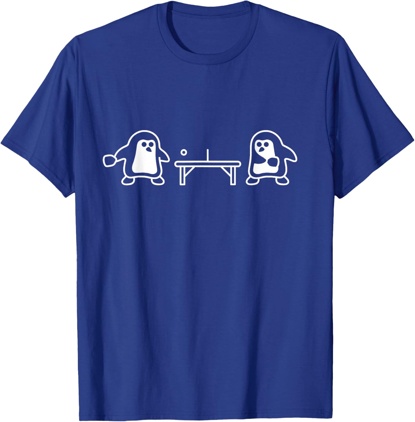 Table Tennis Penguin Lover Ping Pong Player Coach T-Shirt - T-Shirt | Royal
