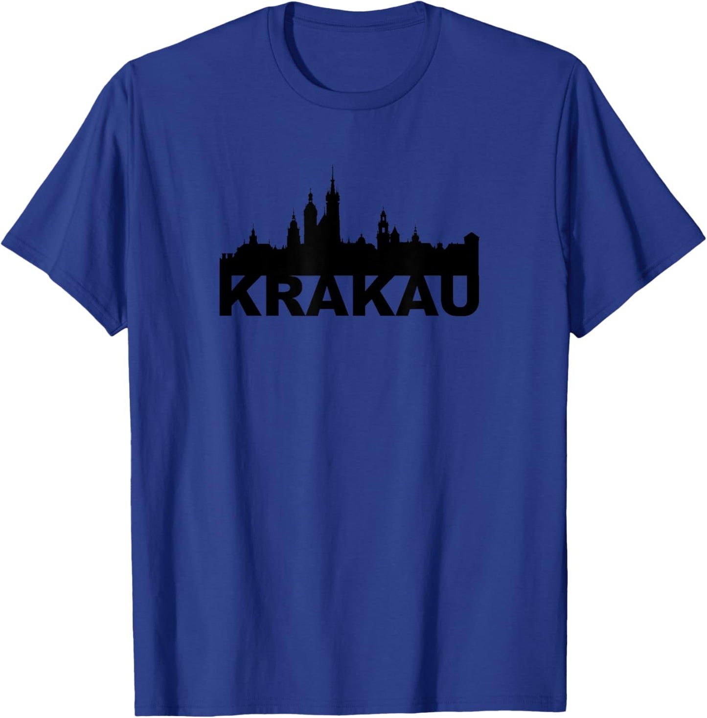 Krakau Krakow Poland City Skyline Silhouette Outline Sketch T-Shirt - T-Shirt | Royal