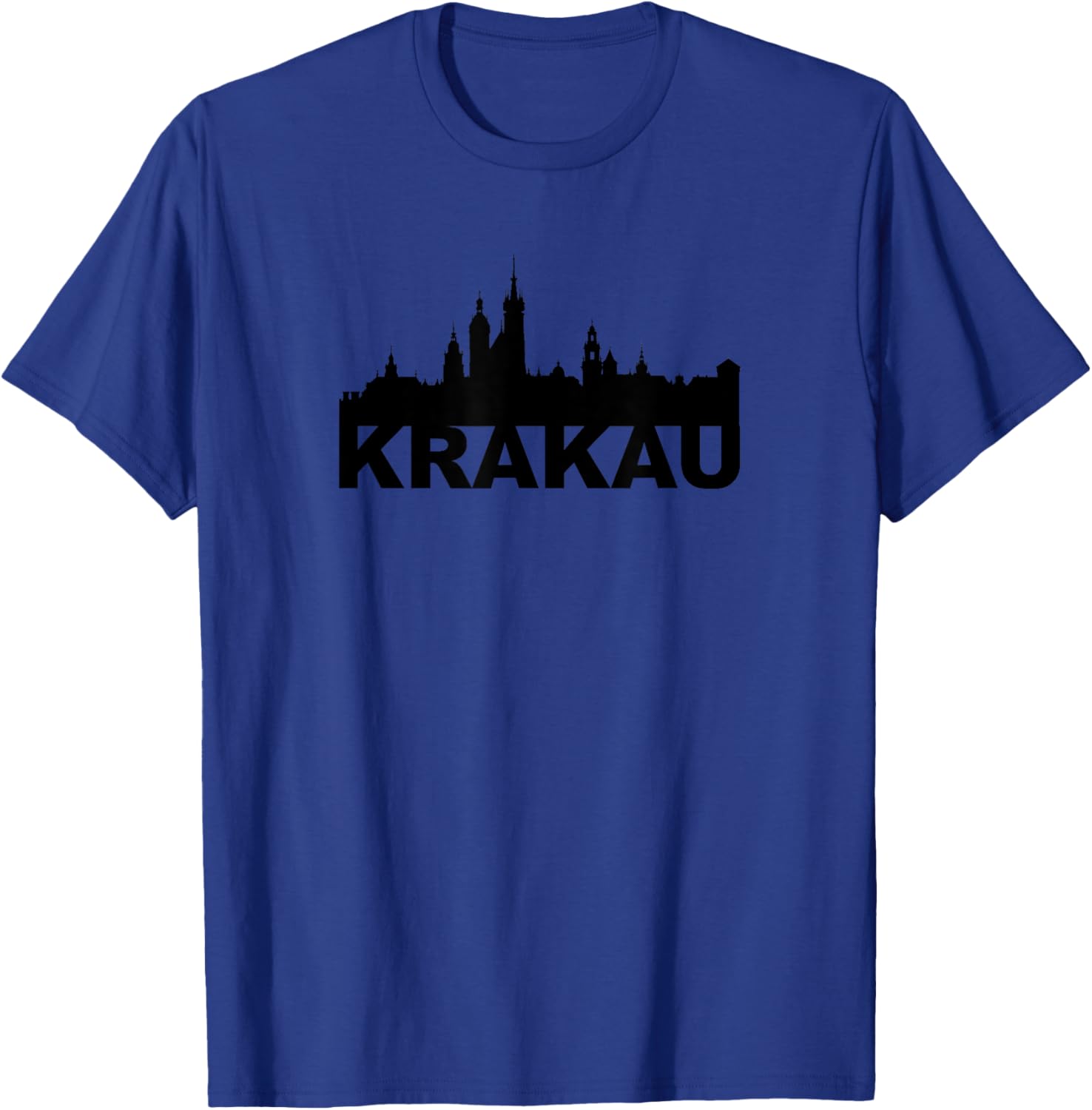 Krakau Krakow Poland City Skyline Silhouette Outline Sketch T-Shirt - T-Shirt | Royal
