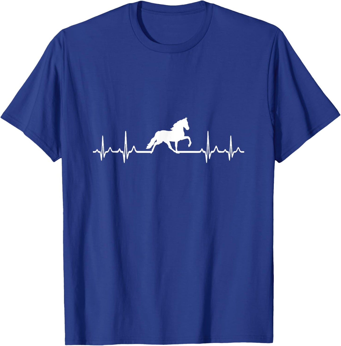 Heartbeat Horse - ECG Pulse Tennessee Walker T-Shirt - T-Shirt | Royal