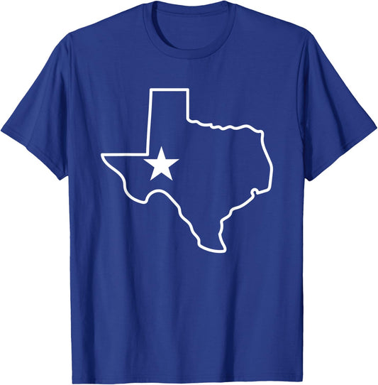 Texas State Outline map for teen girls T-Shirt - T-Shirt | Royal