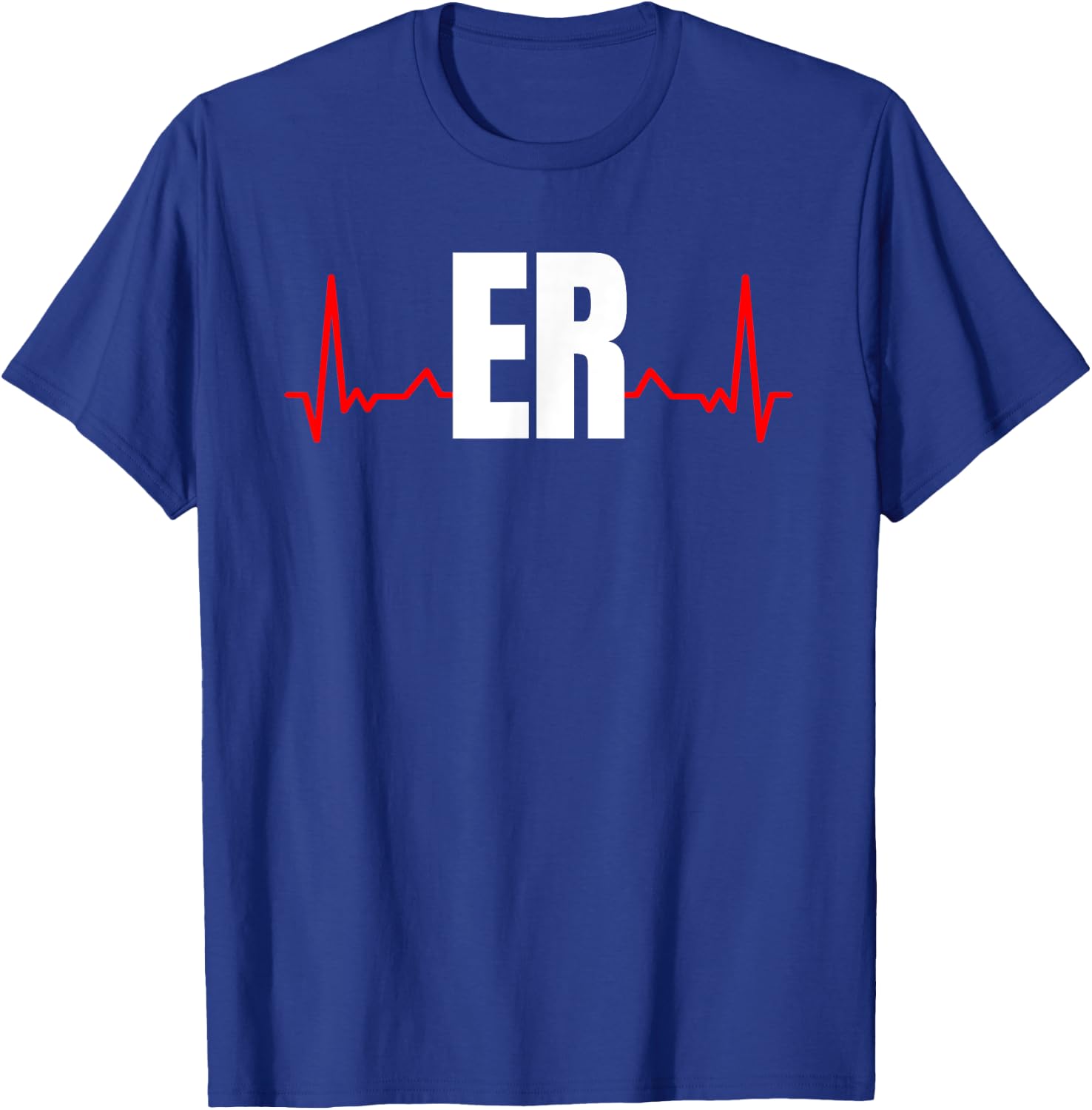 Emergency Medicine Emergency room Nurse ER Heartbeat T-Shirt - T-Shirt | Royal