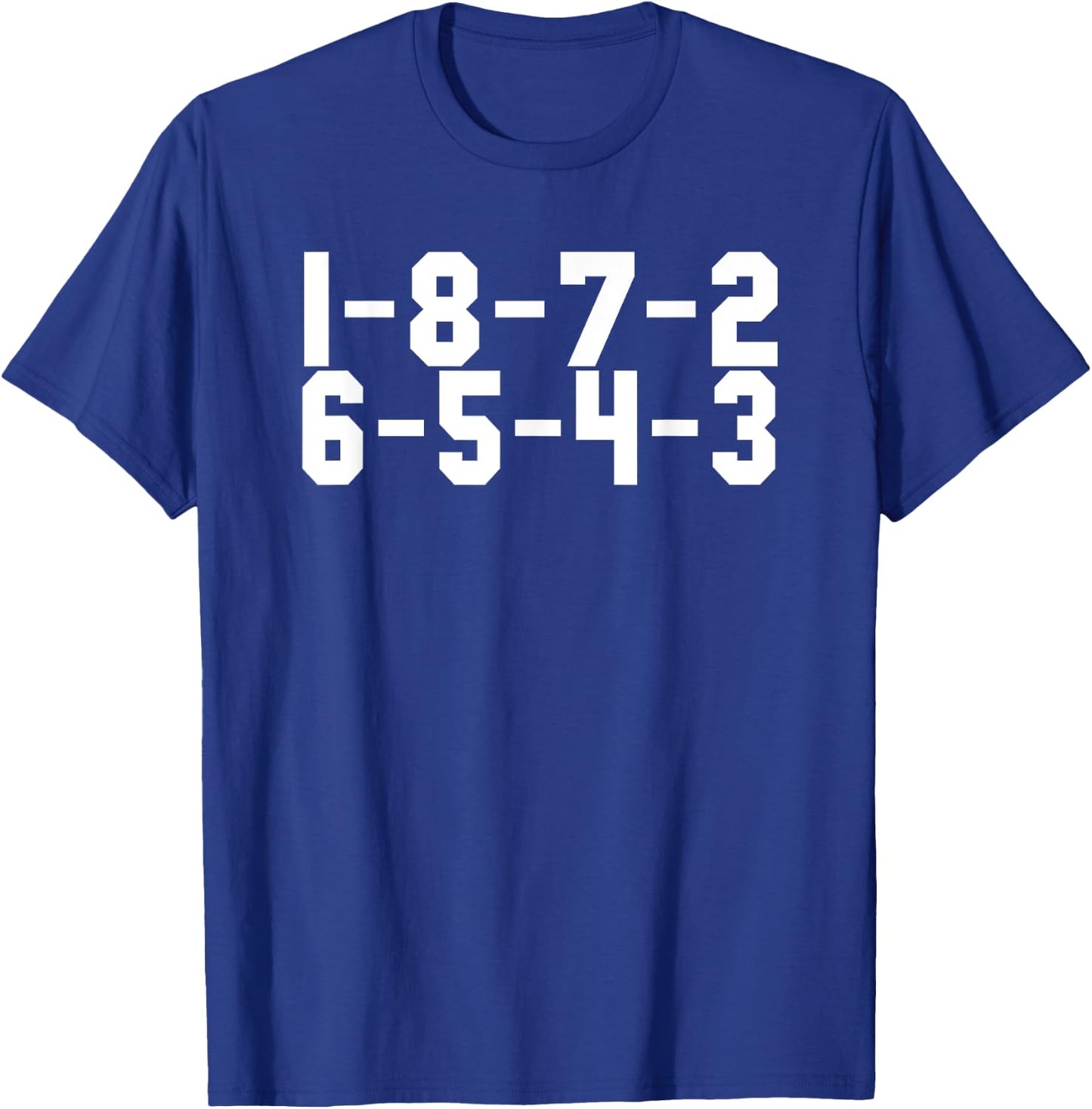 V8 Engine 1-8-7-2-6-5-4-3 Fire Order T-Shirt - T-Shirt | Royal