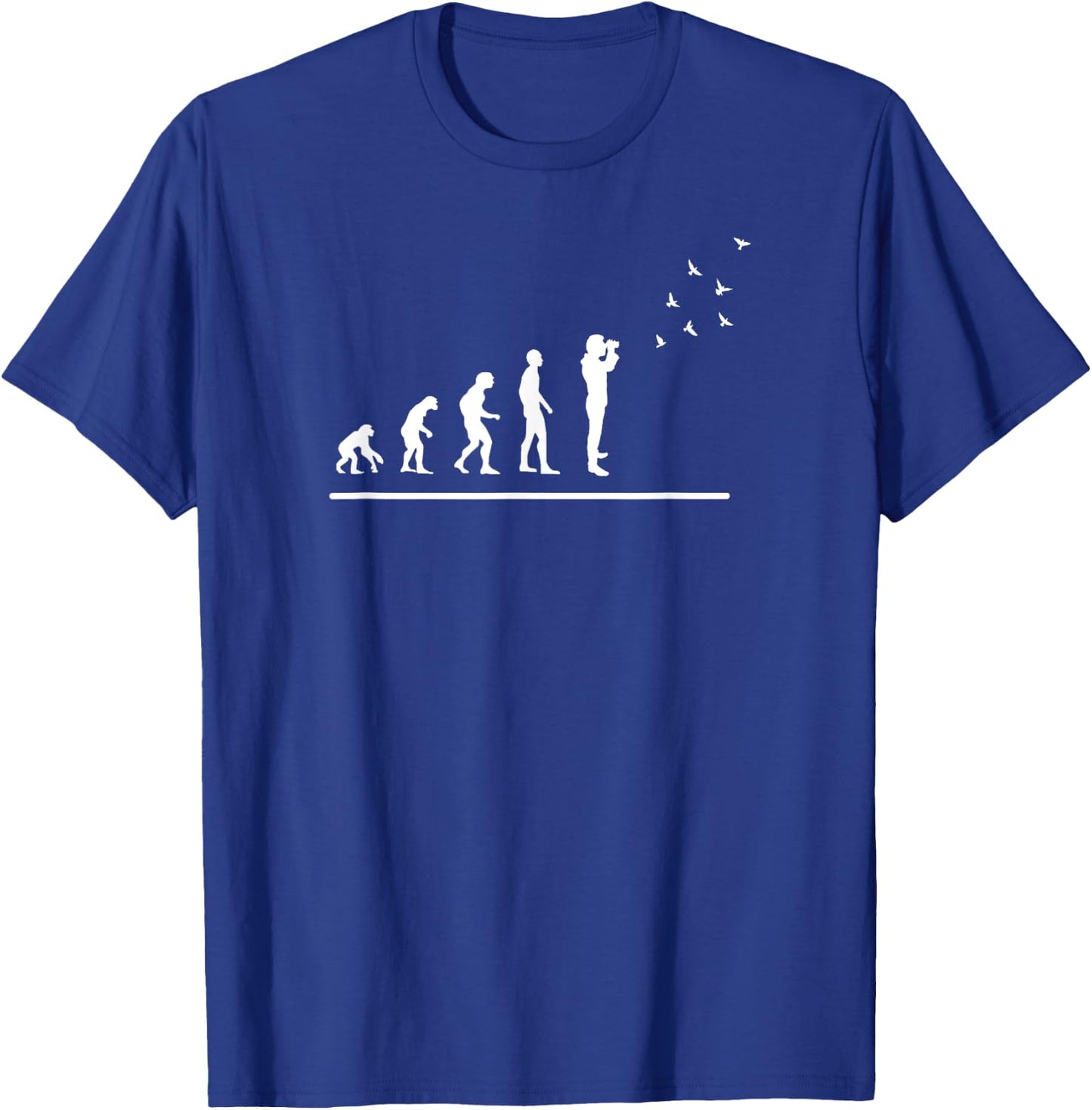Bird Watching Evolution Funny Bird Watching T-Shirt - T-Shirt | Royal