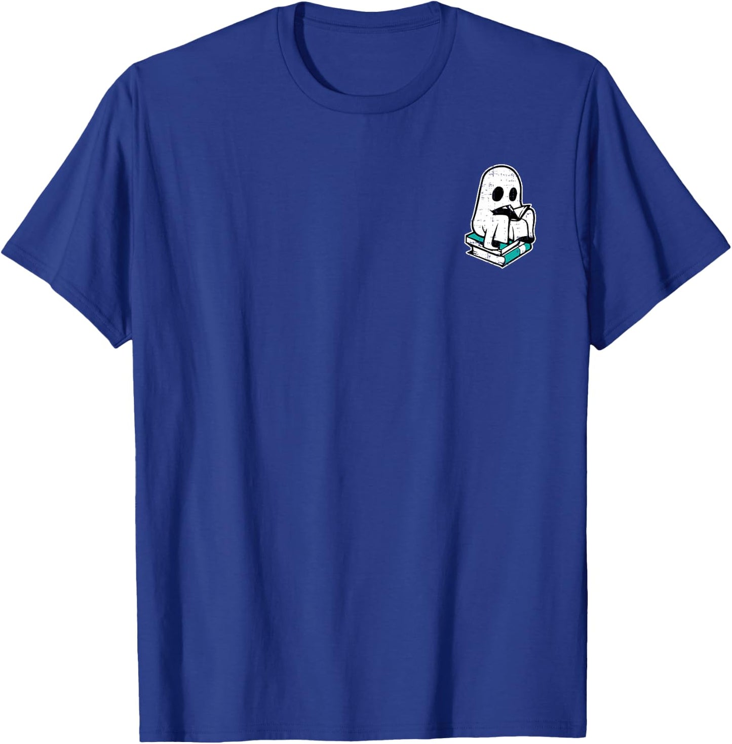Ghost Reading Books Halloween Costume Teacher Librarian Men Women Kids T-Shirt - T-Shirt | Royal