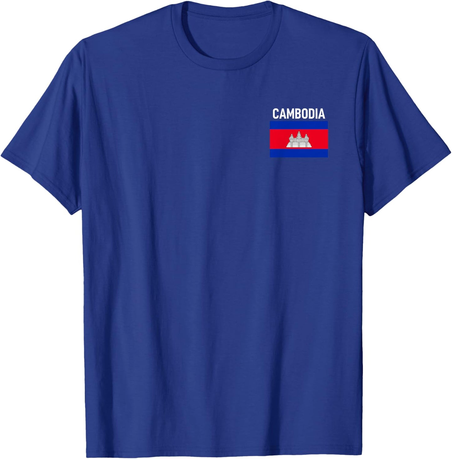 Cambodia Flag Pocket Cambodian Family Roots Men Women Kids T-Shirt - T-Shirt | Royal
