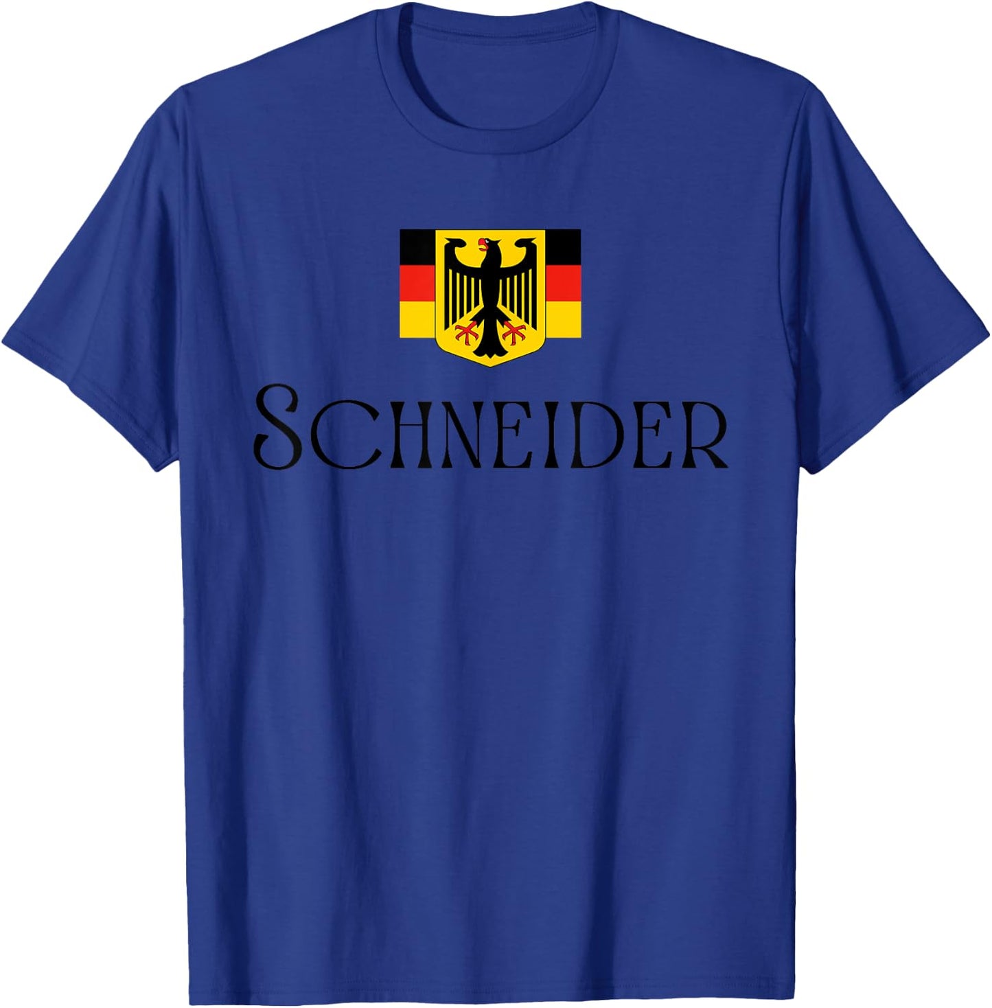 Schneider Surname German Family Name Heraldic Eagle Flag T-Shirt - T-Shirt | Royal