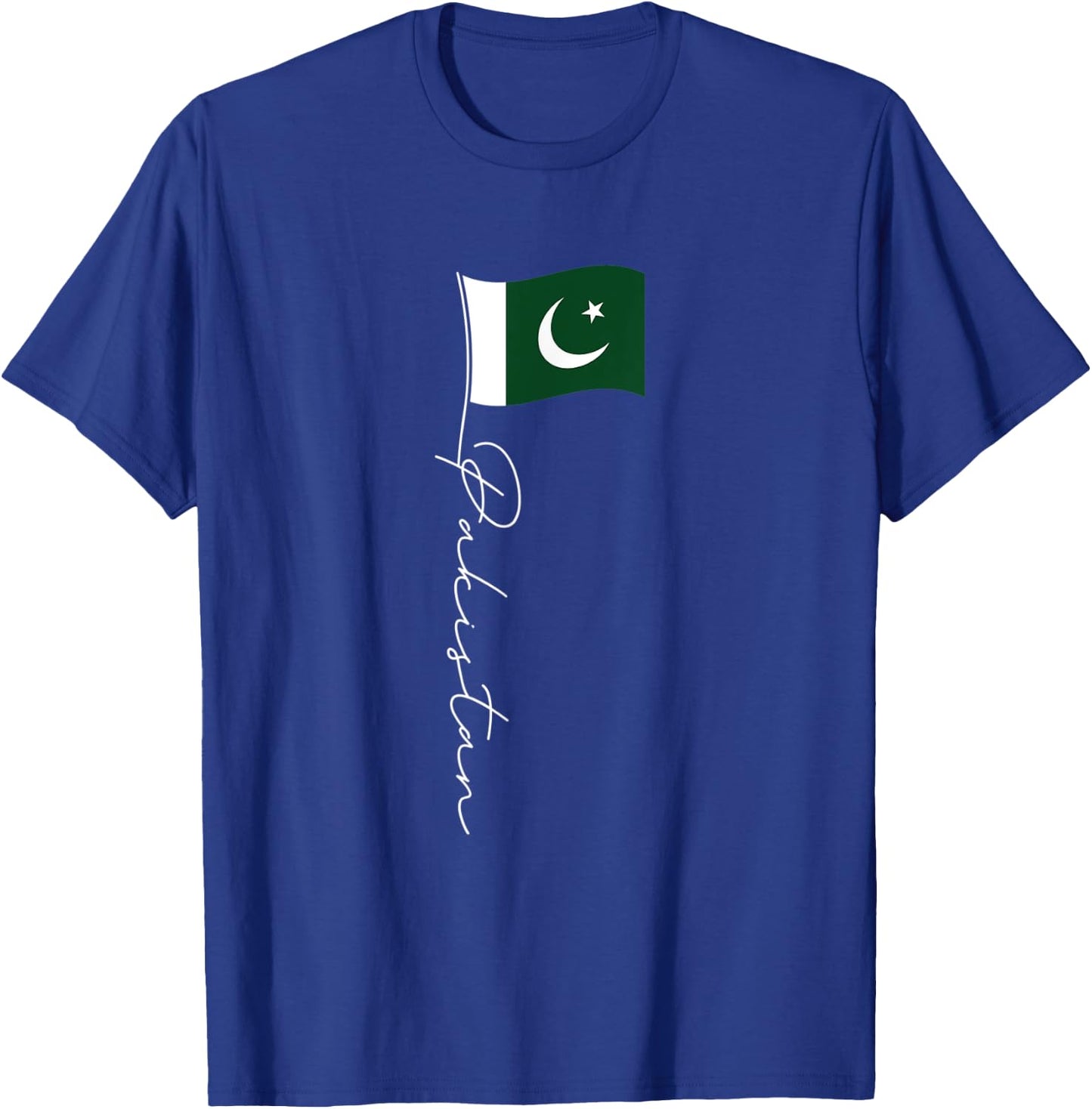Pakistan Signature Flag Pole - Patriotic Pakistani Flag Women Kids Men T-Shirt - T-Shirt | Royal