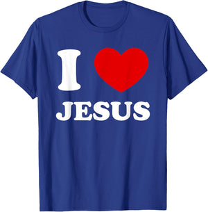 I Love Jesus I Heart Jesus Funny Jesus T-Shirt - T-Shirt | Royal