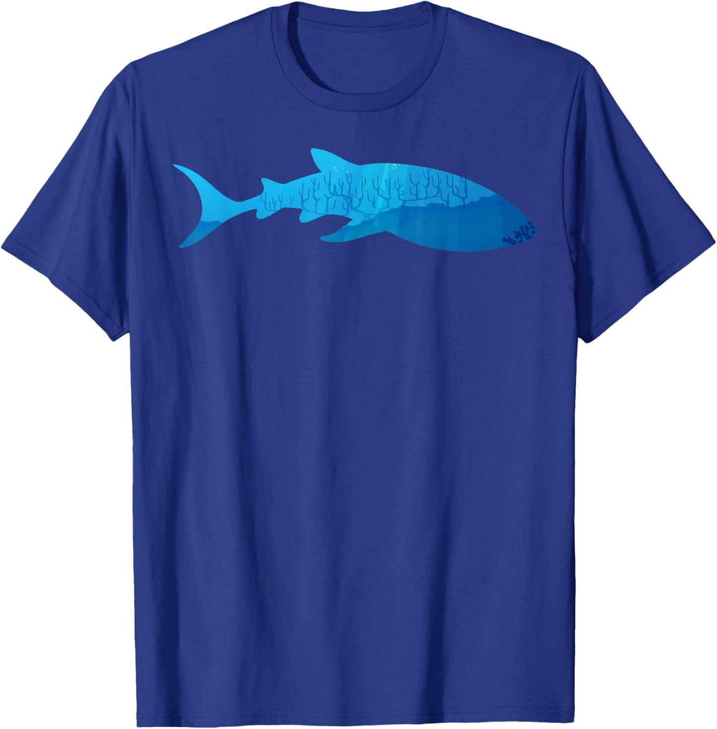 Animal Lover in the Nature with Silhouette of Whale Shark T-Shirt - T-Shirt | Royal