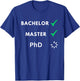 Bachelor and master done, PhD loading, PhD T-Shirt - T-Shirt | Royal