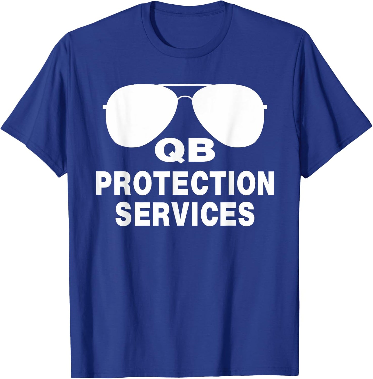 Funny Football, Qb Protection Services, Offensive Lineman T-Shirt - T-Shirt | Royal