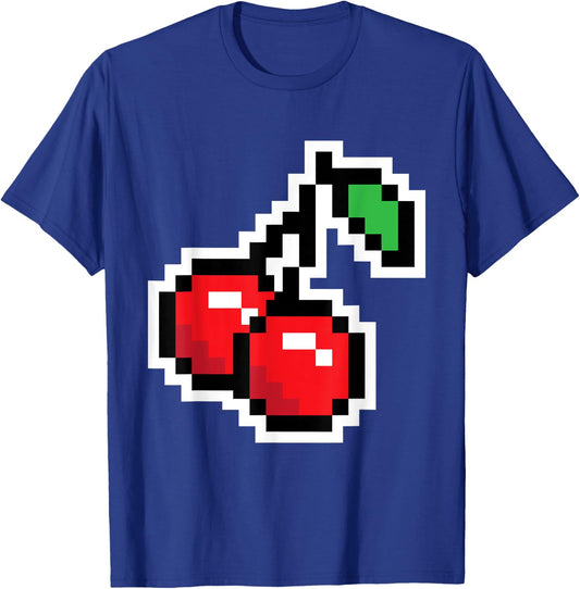 Pixel Cherries 80s Video Game Halloween Costume Easy Group T-Shirt - T-Shirt | Royal