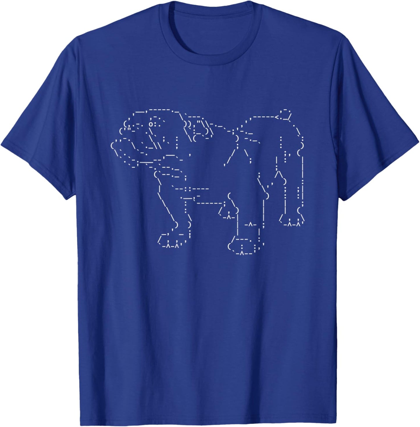 Retro ASCI Art Dog V4, Bull Dog, Dark Women T-Shirt - T-Shirt | Royal