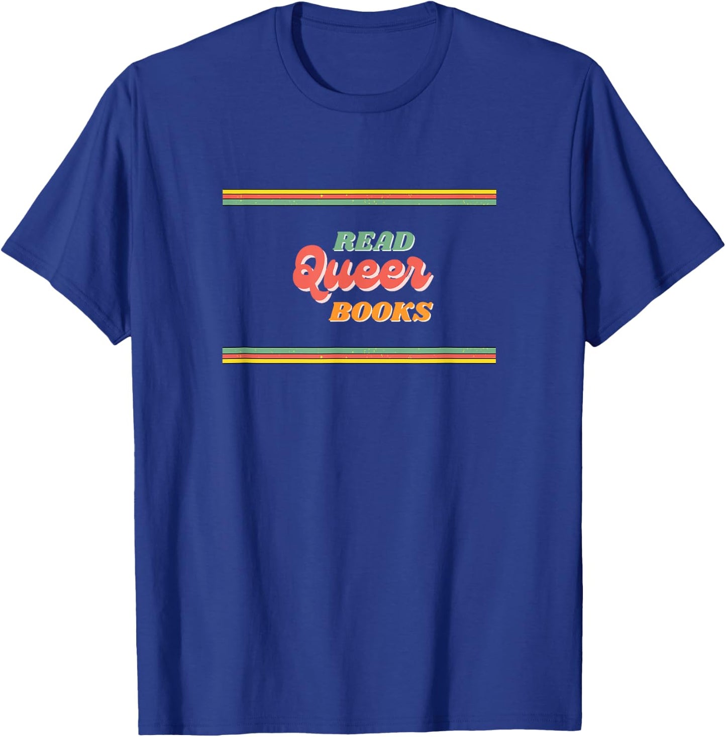 Read Queer Books Retro T-Shirt - T-Shirt | Royal