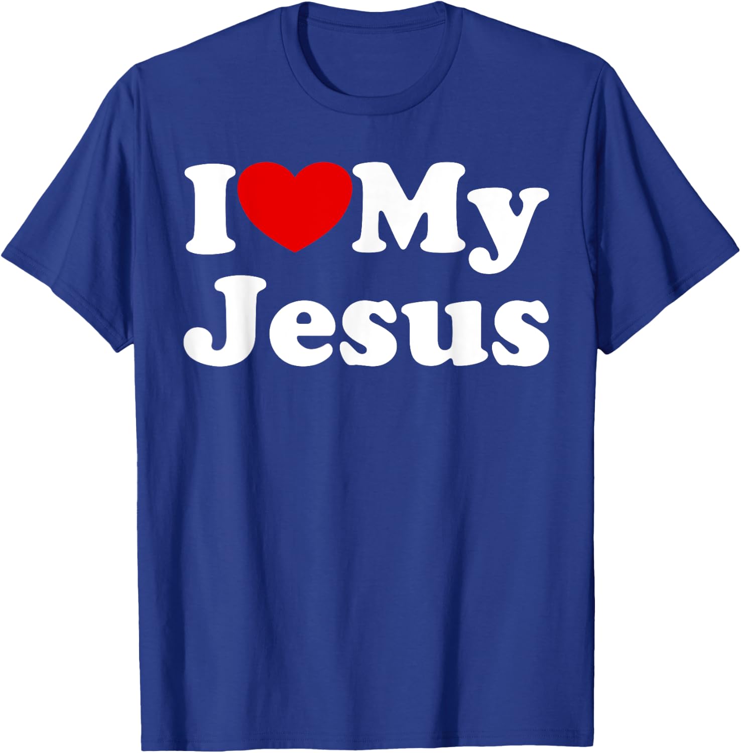 I Love My Jesus Heart Design for Christians Who Love Jesus T-Shirt - T-Shirt | Royal