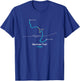 Route Map of the Bartram Trail in North Carolina and Georgia T-Shirt - T-Shirt | Royal