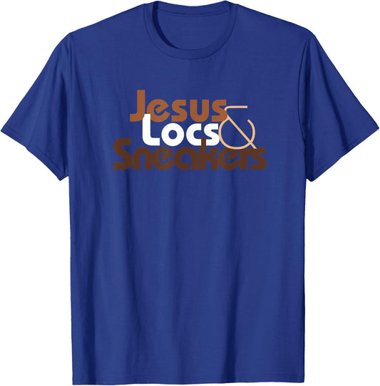 Jesus Locs and Sneakers Melanin T-Shirt - T-Shirt | Royal