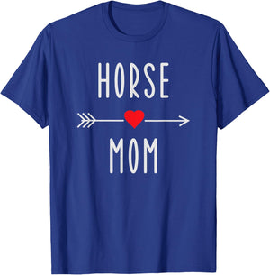 Horse Mom Funny Equestrian Barn Mama Gift Horse Lovers T-Shirt - T-Shirt | Royal