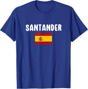 Santander Spain Souvenir Spanish Flag Vacation Espana T-Shirt - T-Shirt | Royal