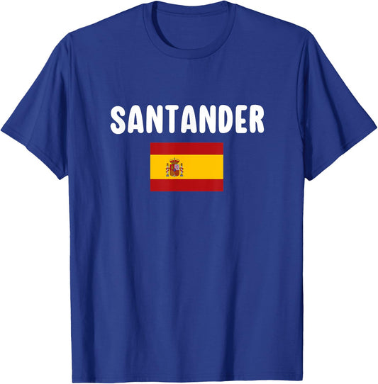 Santander Spain Souvenir Spanish Flag Vacation Espana T-Shirt - T-Shirt | Royal
