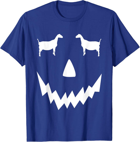 Pumpkin Lamancha Goat Show Halloween Funny Goat Mom T-Shirt - T-Shirt | Royal