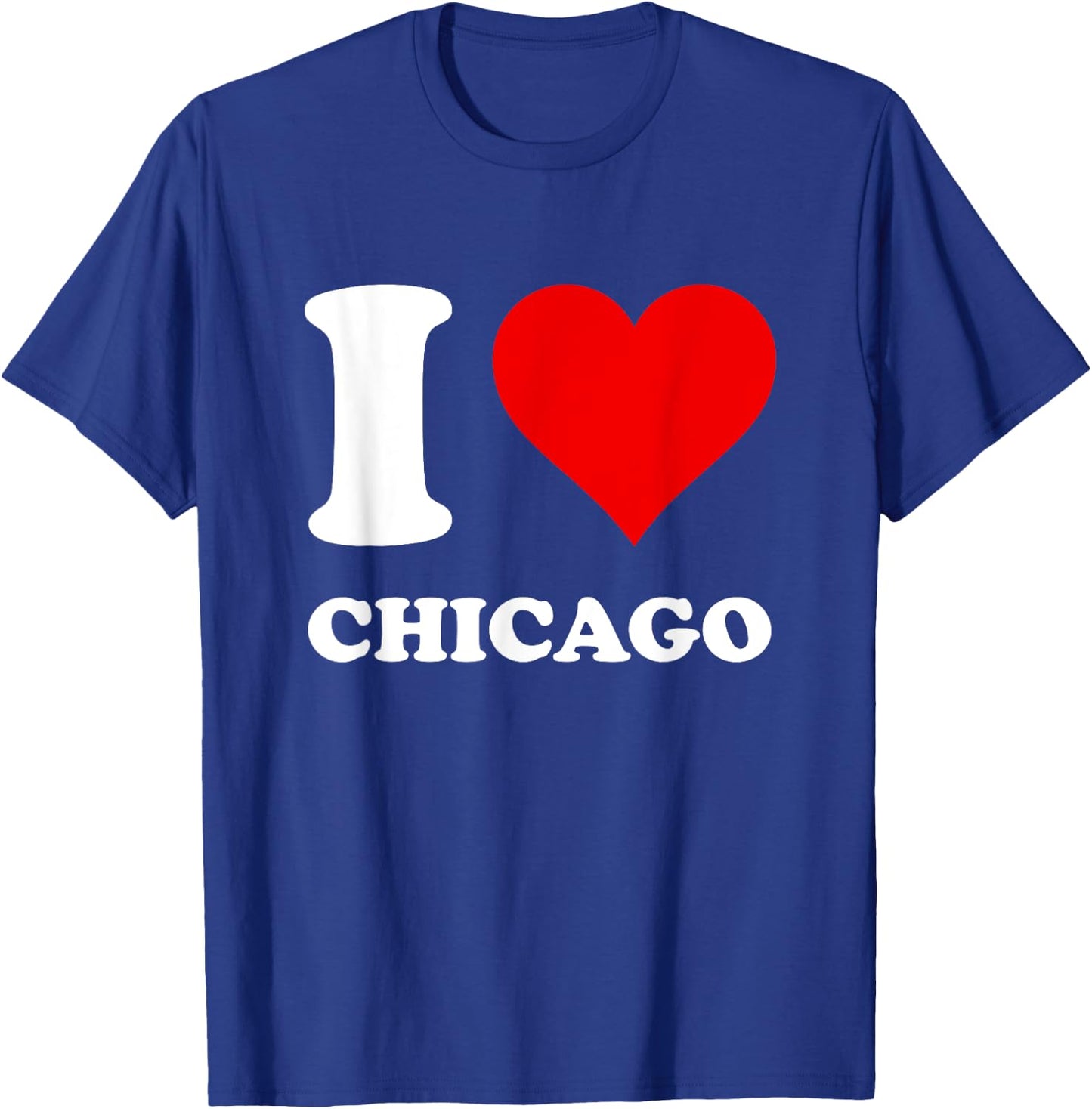 Red Heart I Love Chicago T-Shirt - T-Shirt | Royal