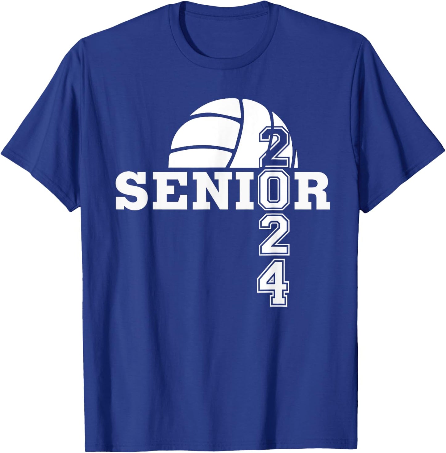 Senior Class of 2024 Volleyball Seniors School Graduation T-Shirt - T-Shirt | Royal