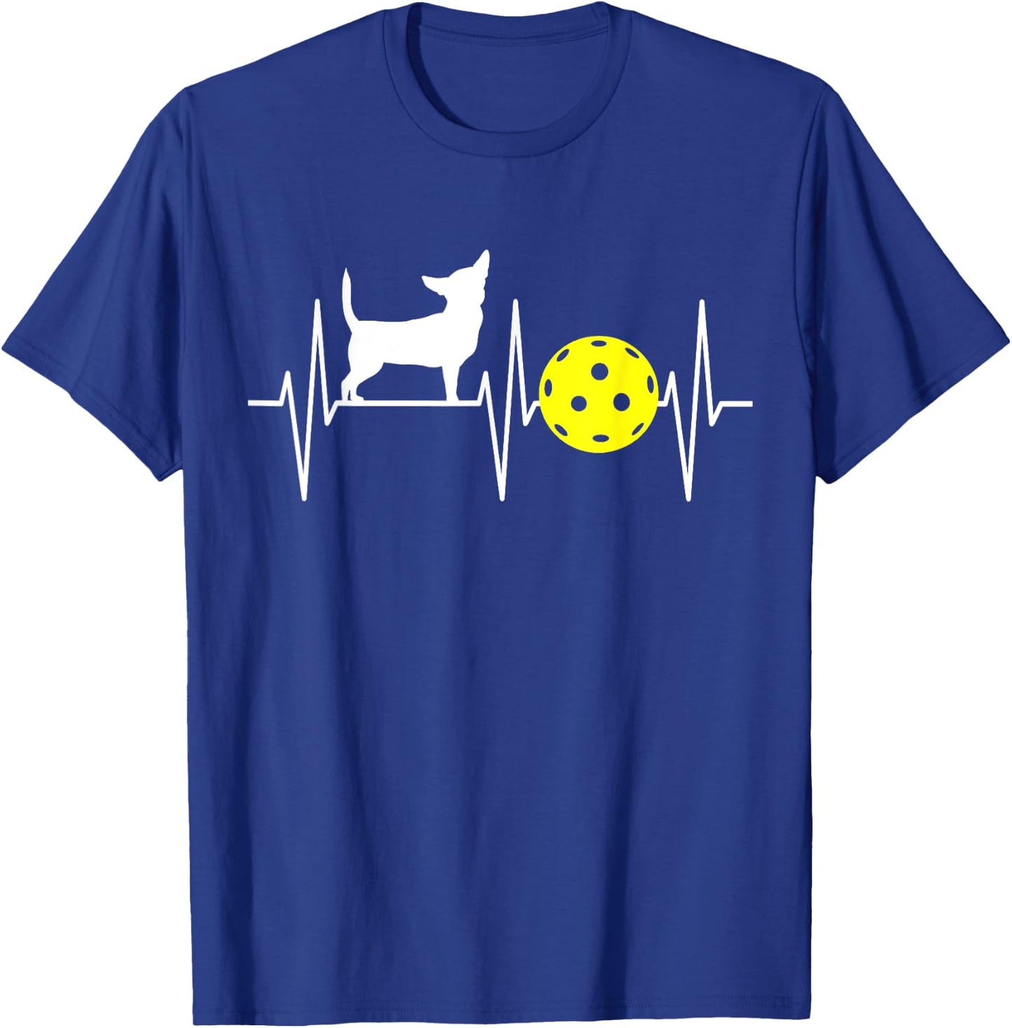 Chihuahua Shirt Pickleball Player EKG Dog Chihuahua Lover Women Girls Kids T-Shirt - T-Shirt | Royal