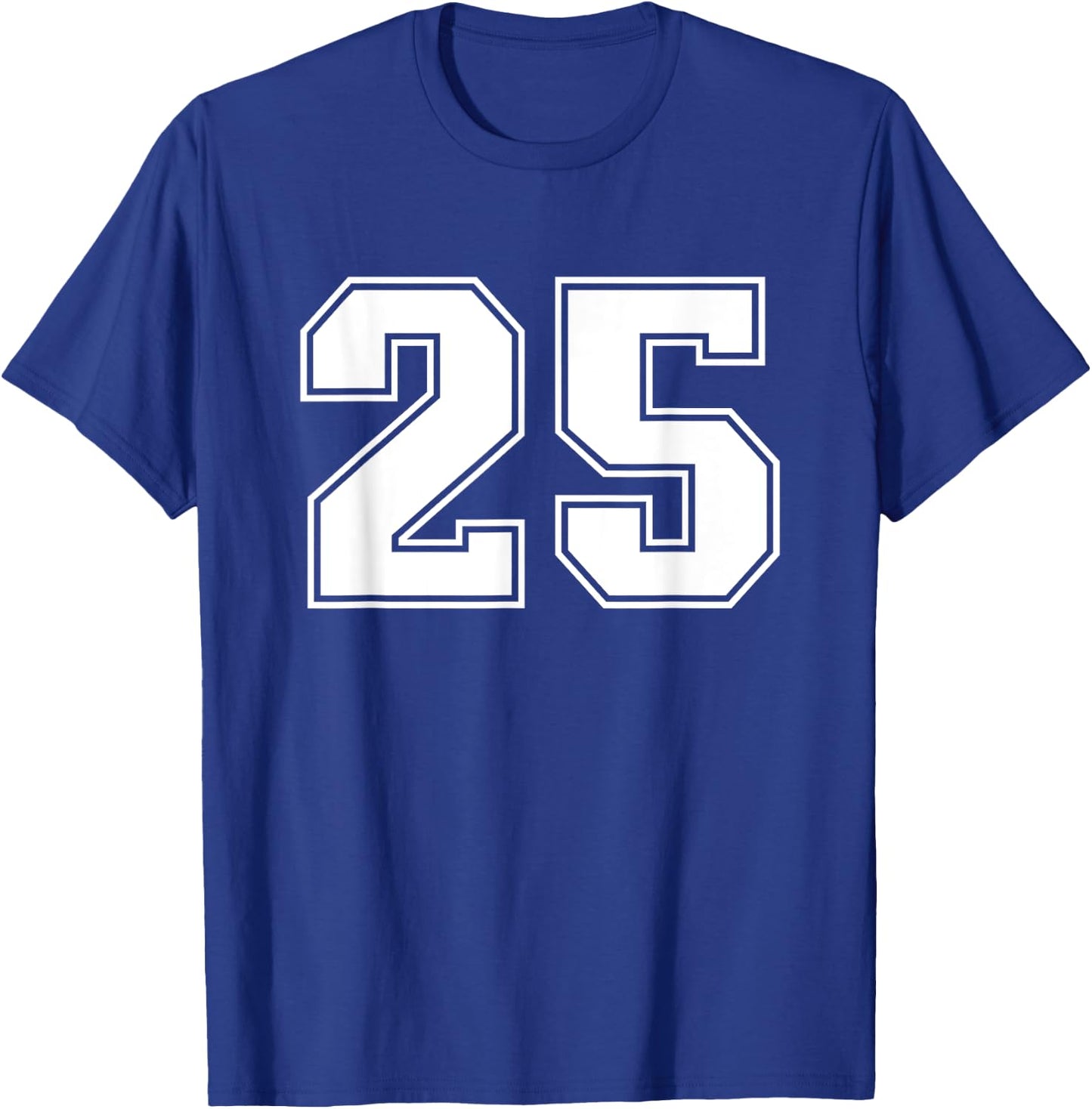 Number #25 Sports Jersey Lucky Number T-Shirt - T-Shirt | Royal