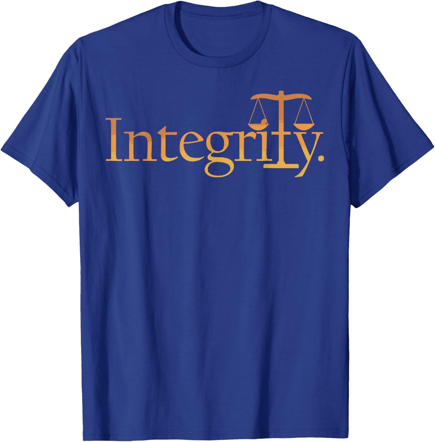 Integrity Word Slogan Statement T-Shirt - T-Shirt | Royal