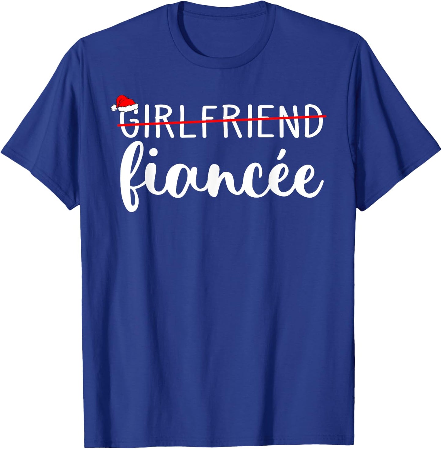 Fiancee Fiance Engaged Couples Matching Christmas Pajama T-Shirt - T-Shirt | Royal