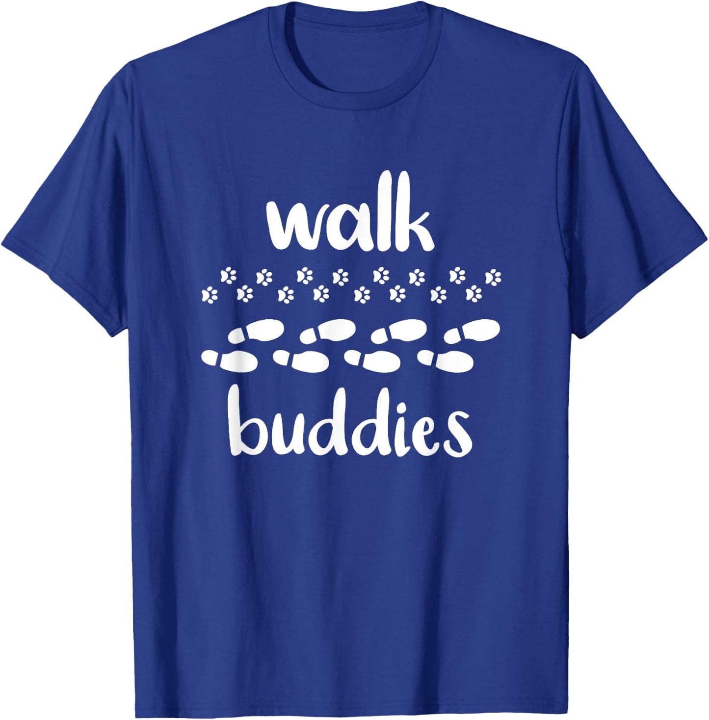 Walk Buddies Dog And Man Shirt T-Shirt - T-Shirt | Royal