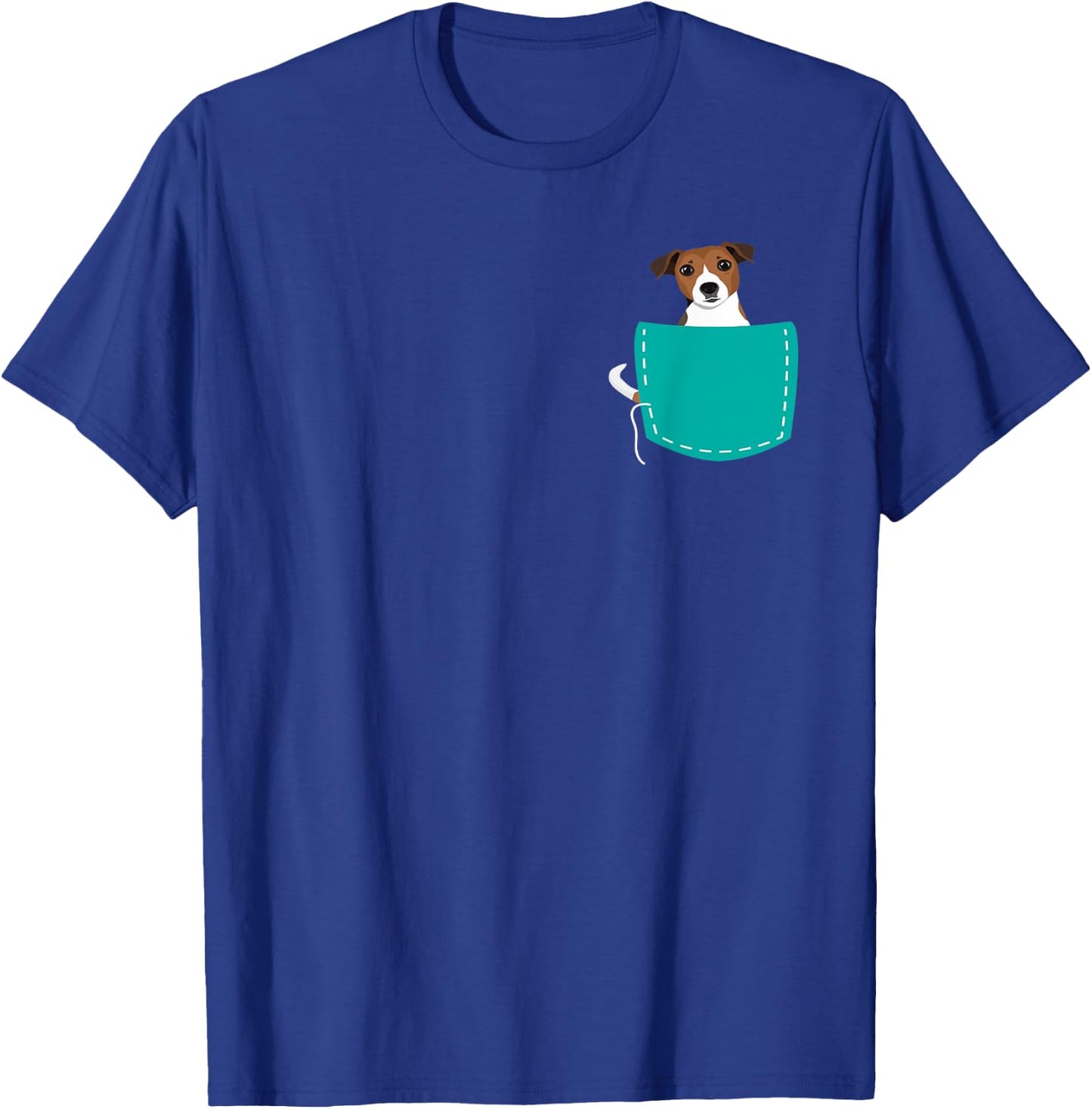 Jack Russell Dog In A Pocket - Dog Owner Animal Whisperer Women Girls Kids T-Shirt - T-Shirt | Royal