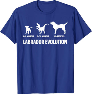 Labrador Evolution Design for a Labrador Owner T-Shirt - T-Shirt | Royal