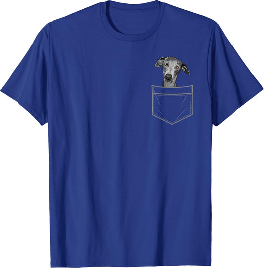Cool Greyhound Women Pocket Italian Dog Lover Owner T-Shirt - T-Shirt | Royal