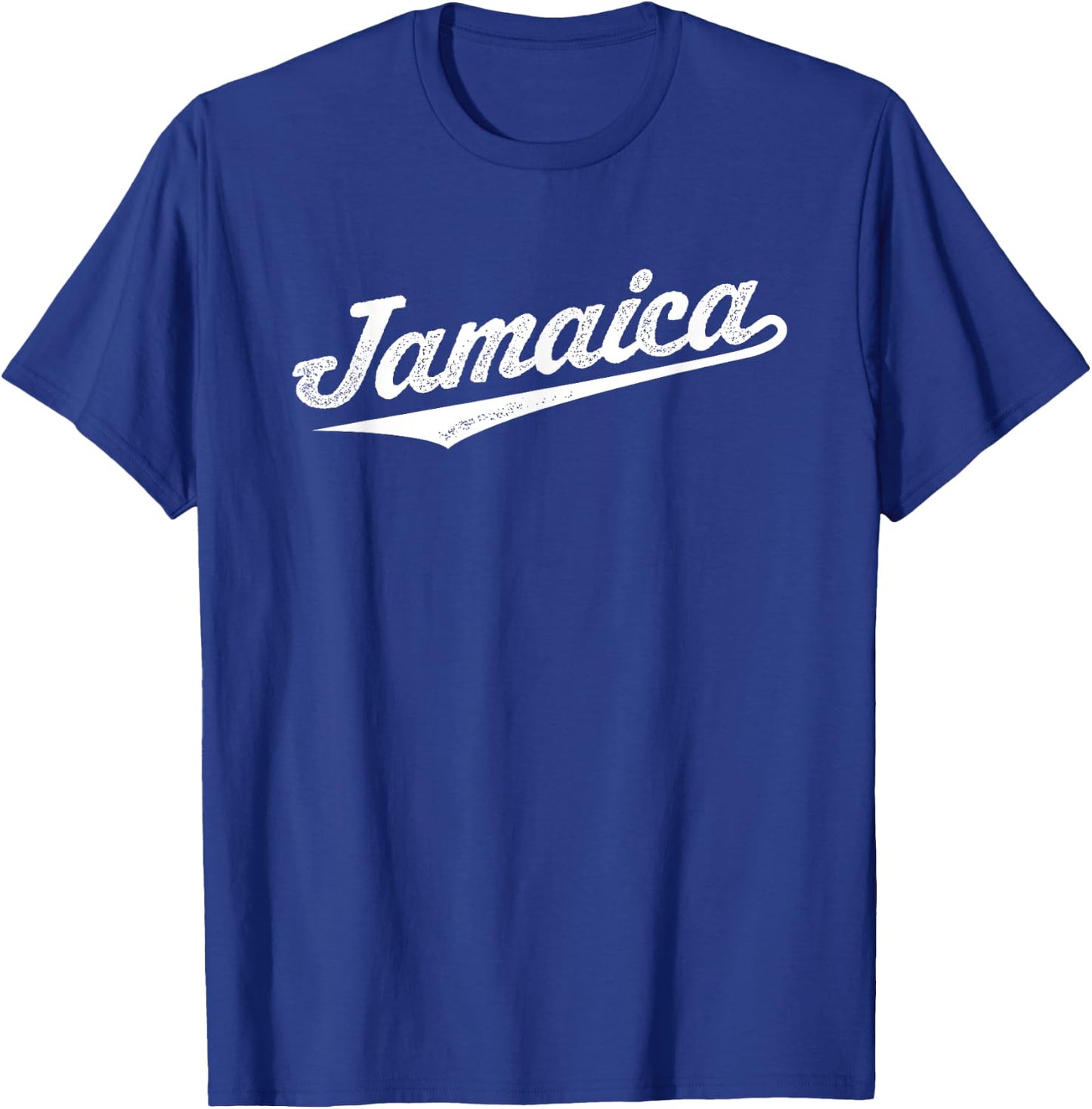 Jamaica Sports Cursive Script Retro Jamaican Souvenir T-Shirt - T-Shirt | Royal