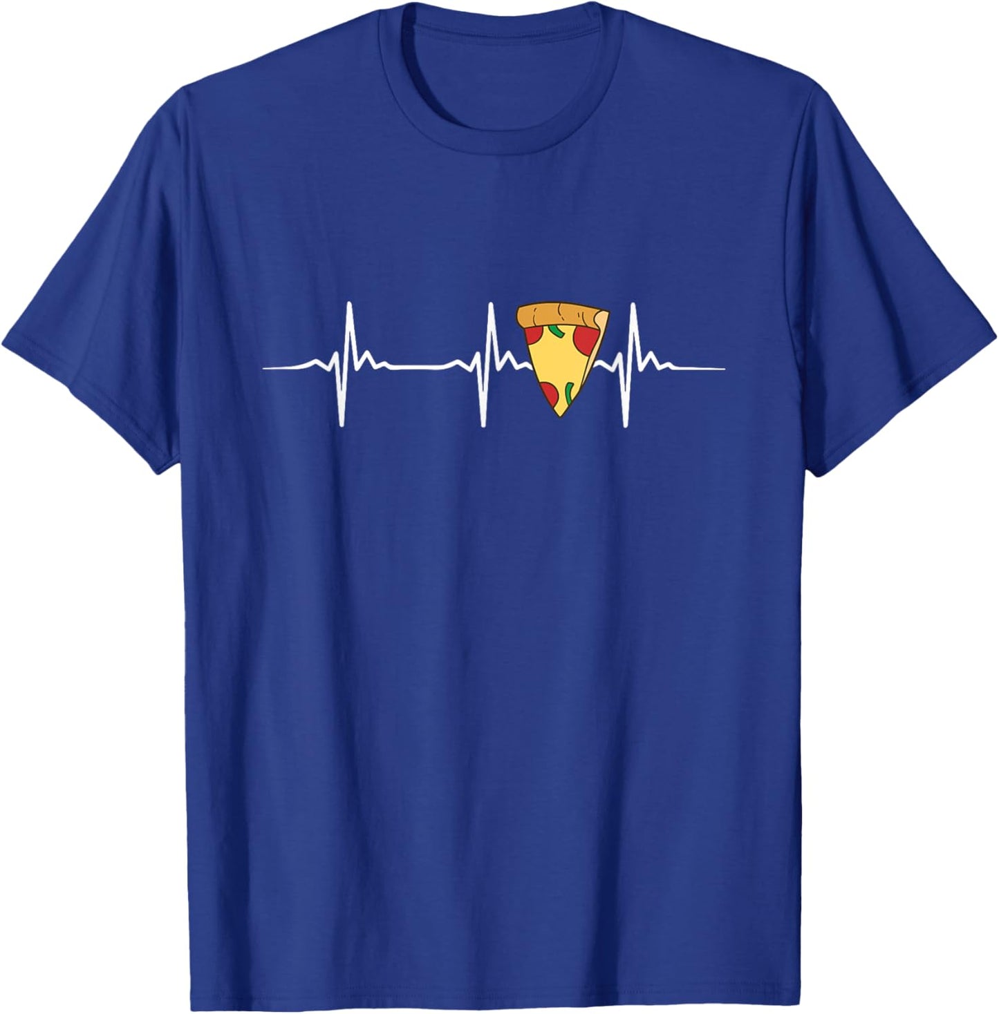 Pizza Heartbeat - Food Lover Foodie Funny Pizza T-Shirt - T-Shirt | Royal