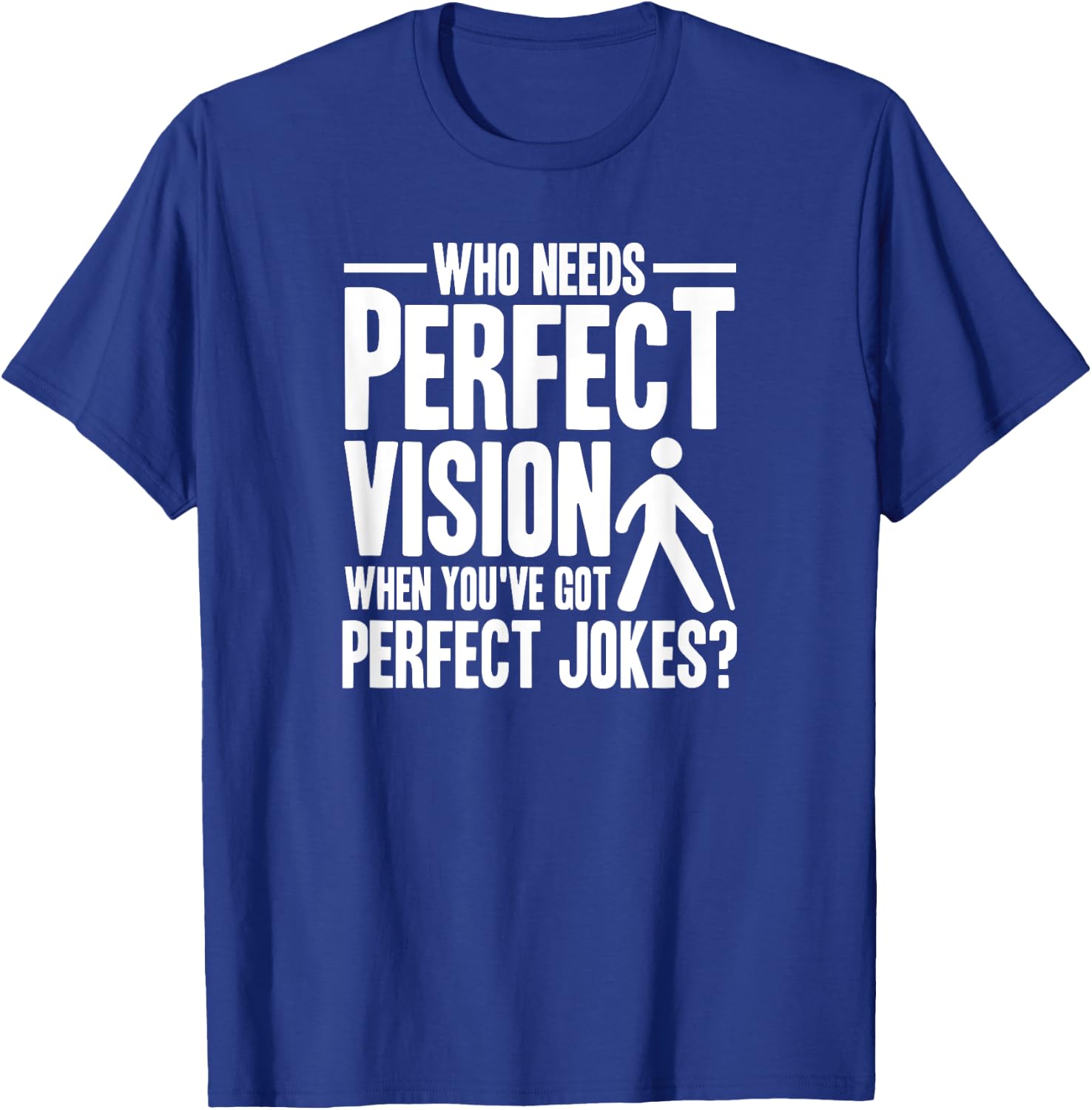 Funny Blind Braille Visually Impaired Blindness T-Shirt - T-Shirt | Royal