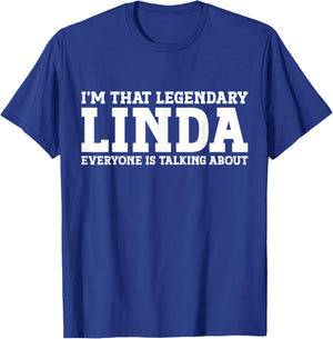 Linda Personal Name Women Girl Funny Linda T-Shirt - T-Shirt | Royal