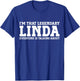 Linda Personal Name Women Girl Funny Linda T-Shirt - T-Shirt | Royal