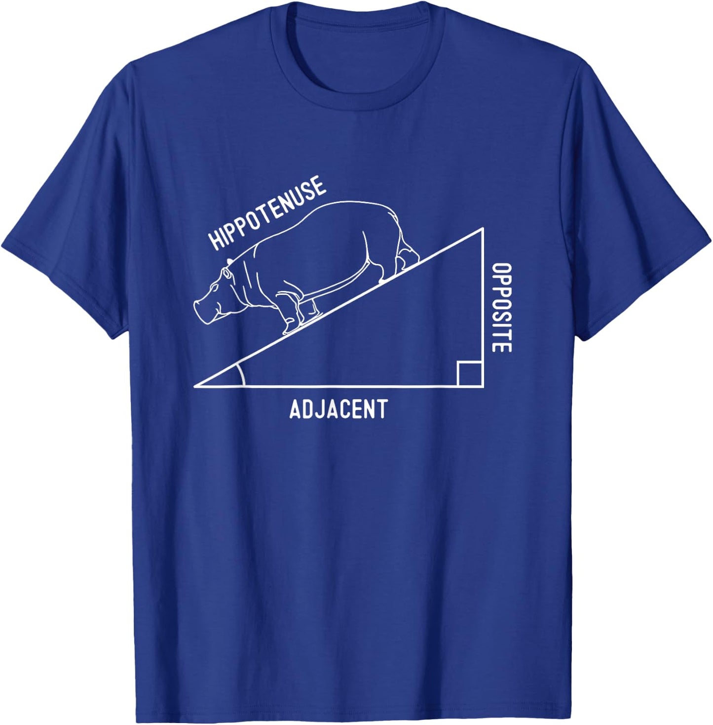 Hippotenuse - Funny Math Humor Hypotenuse Teacher Joke Men Women Girls Kids T-Shirt - T-Shirt | Royal